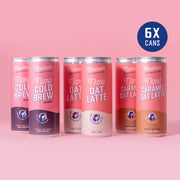 Iced Coffee Cans Discovery Box – 6 nitro cold brew blikjes van Madmum Coffee Roasters: Nitro Cold Brew, Nitro Oat Latte en Nitro Caramel Oat Latte